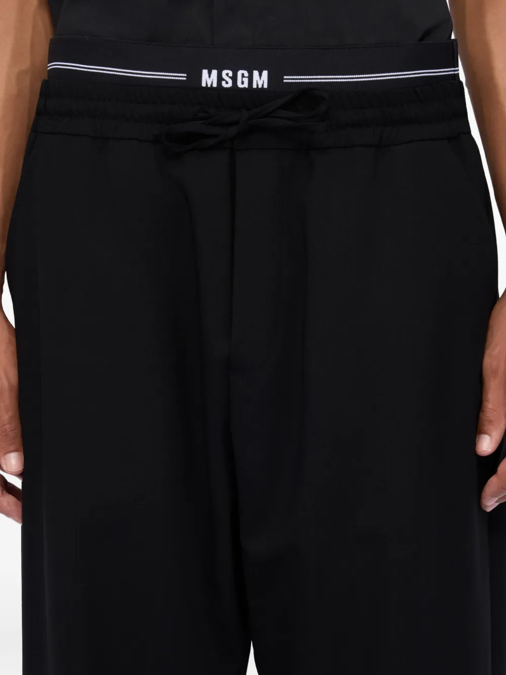 MSGM Broek met trekkoordsluiting Zwart