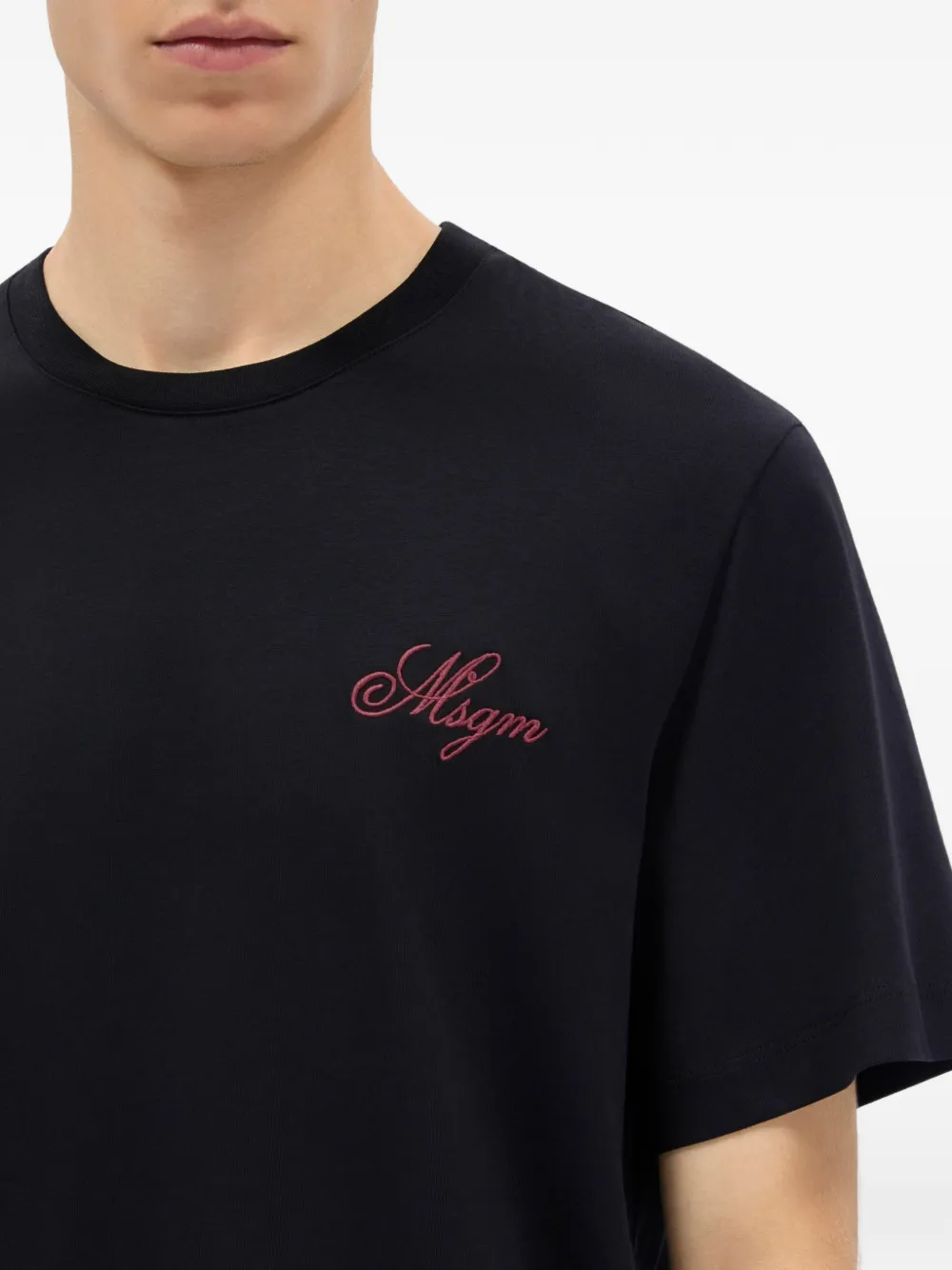 MSGM T-shirt met geborduurd detail Zwart