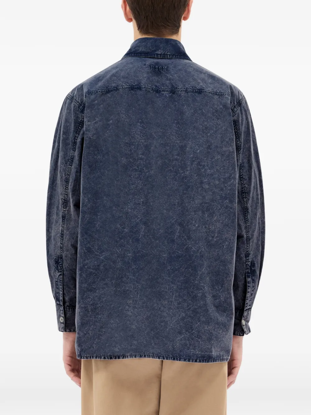 MSGM Overhemd met ritszak Blauw
