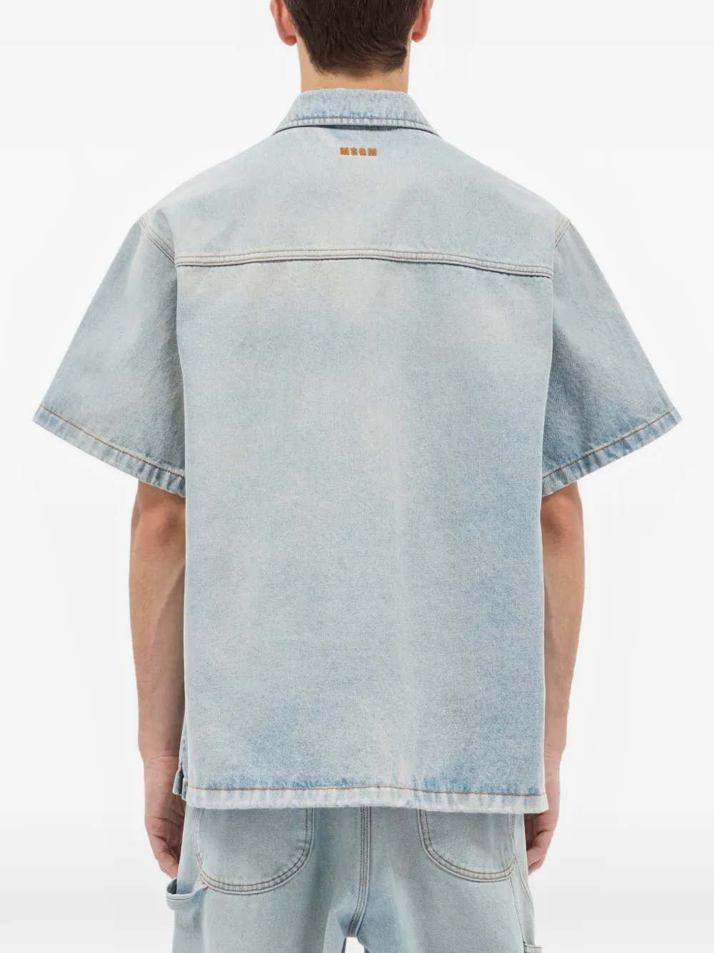 MSGM Overhemd met korte mouwen Blauw