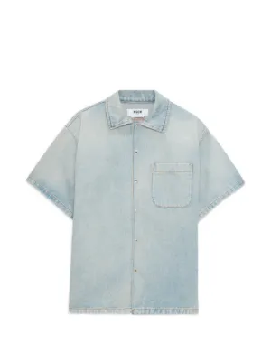 Kenzo Buttoned short-sleeve Shirt | Blue | FARFETCH BH