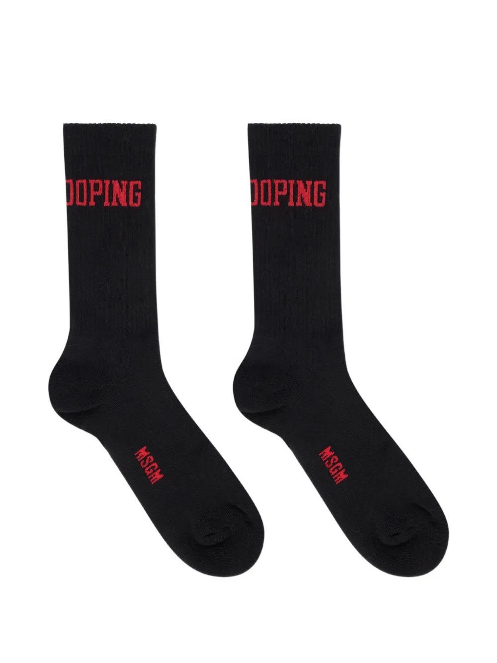 MSGM lettering socks - Nero