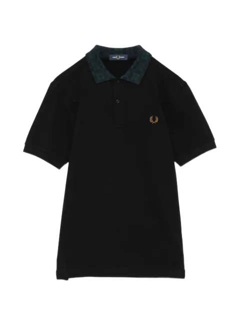 Fred Perry Black Watch Tartan embroidered polo shirt