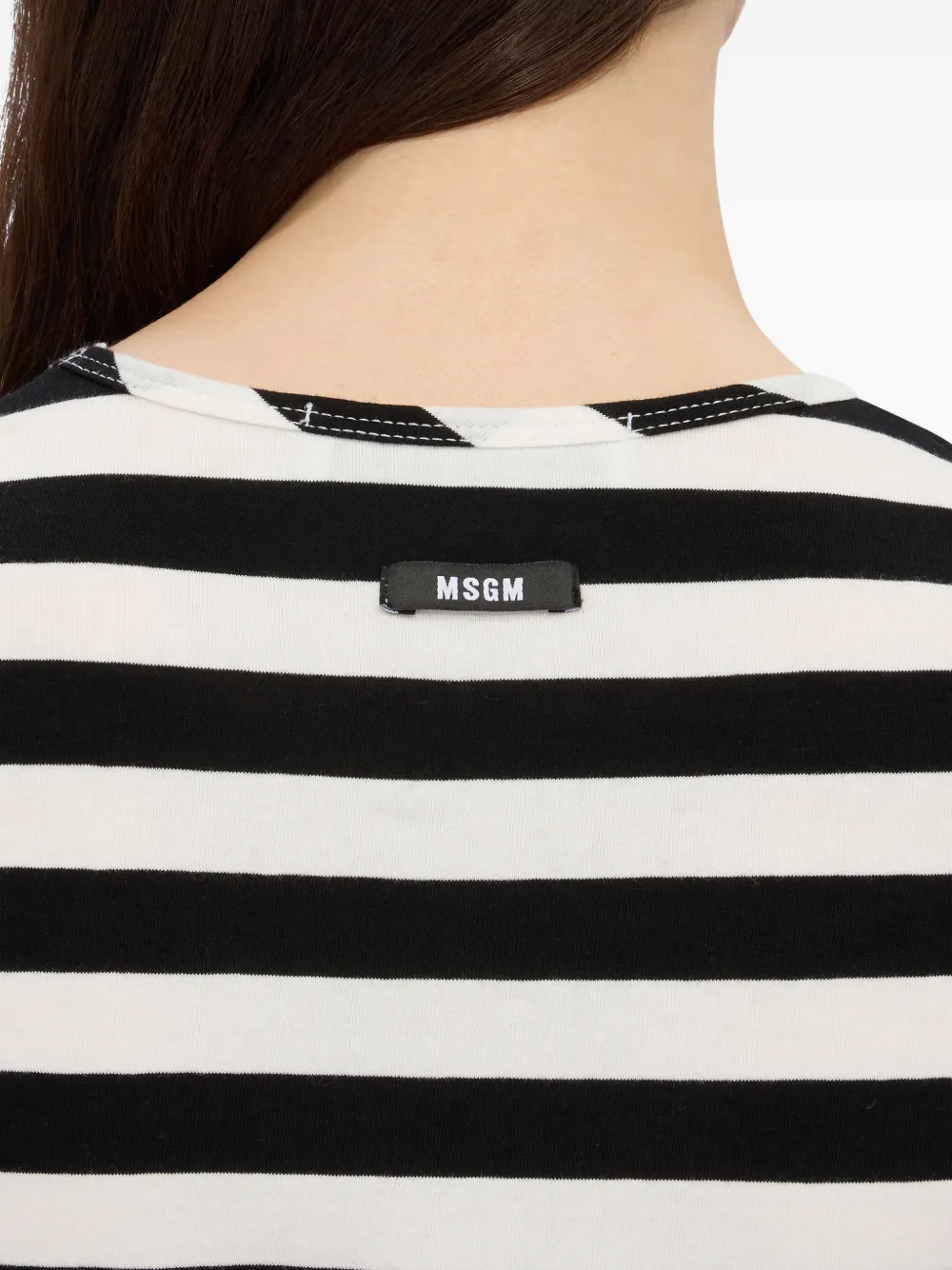 MSGM Gestreept T-shirt Zwart