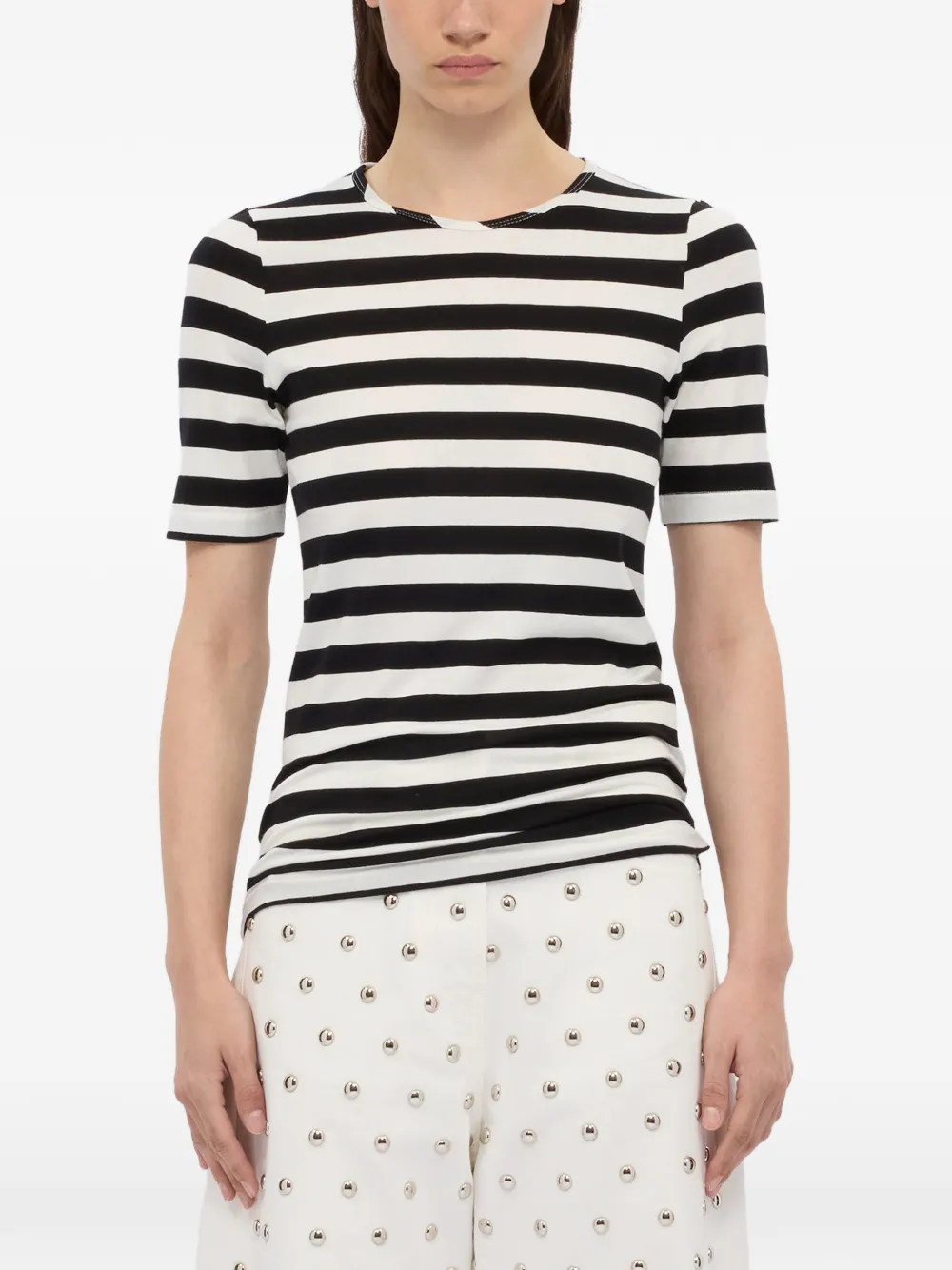 MSGM Gestreept T-shirt Zwart