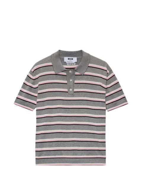 MSGM striped polo shirt