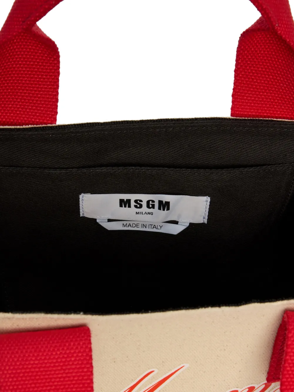 MSGM Shopper met logodetail Beige