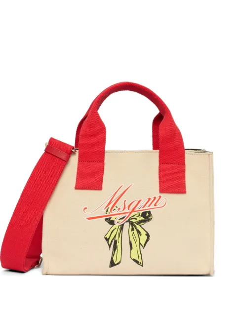 MSGM micro logo-detail tote bag