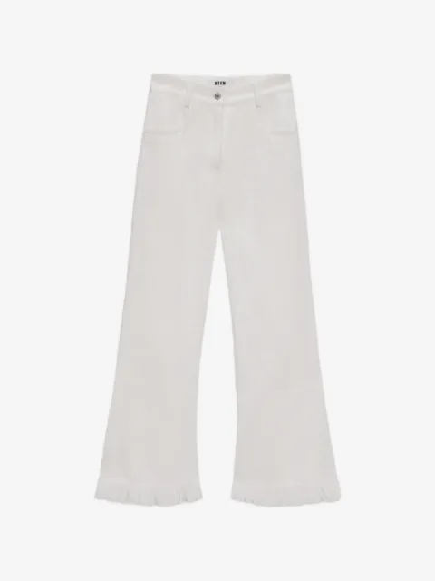 MSGM pantalones con detalle de flecos
