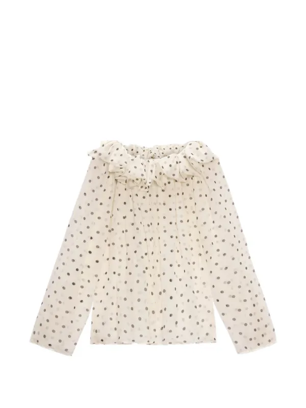 MSGM レースストライプブラウス MSGM（シャツ/ブラウス(長袖/七分)）の 