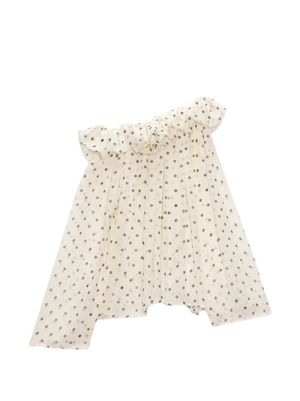 MSGM Blouse met ruches Beige