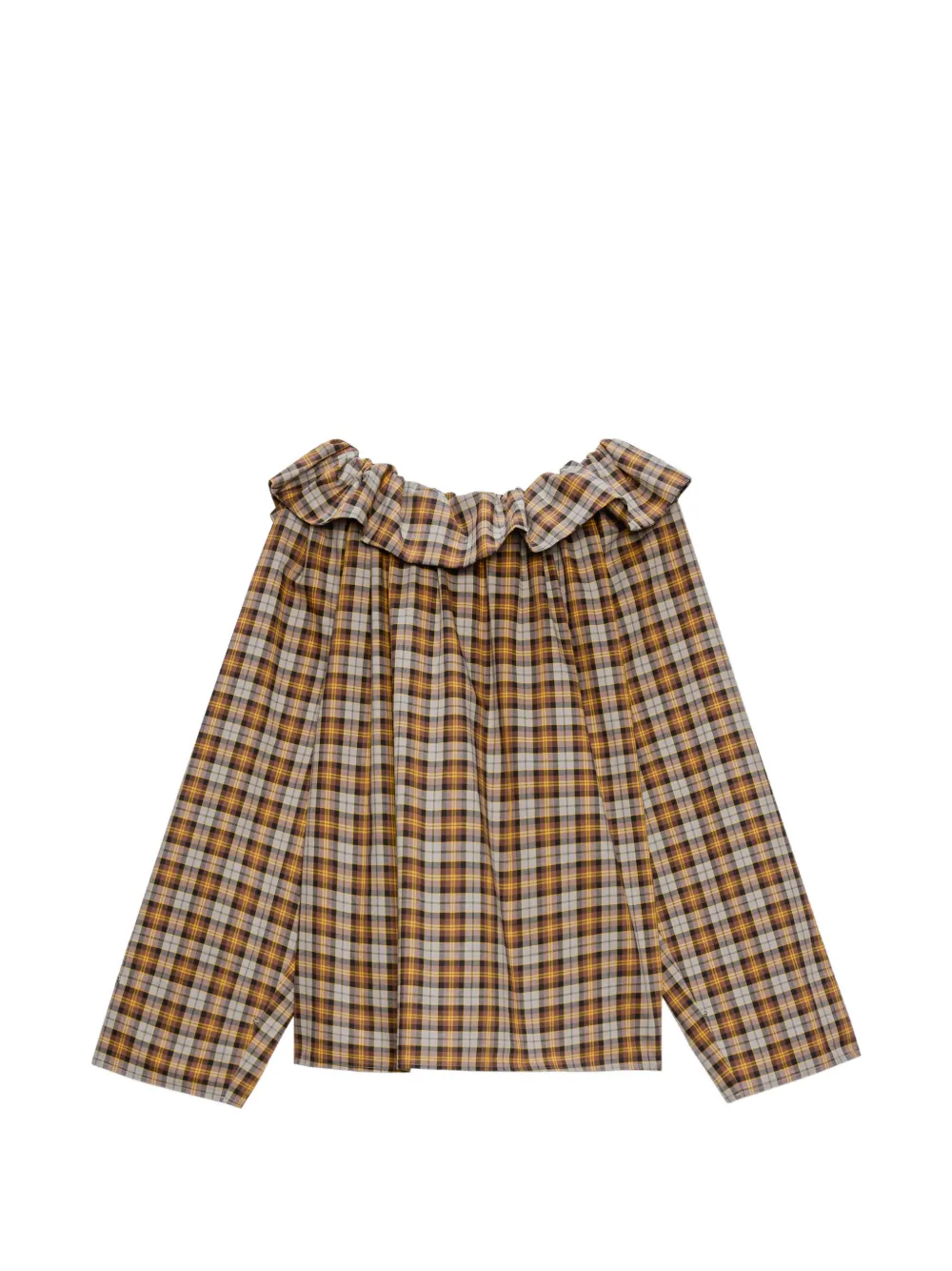 MSGM Blusa con ruches - Marrone