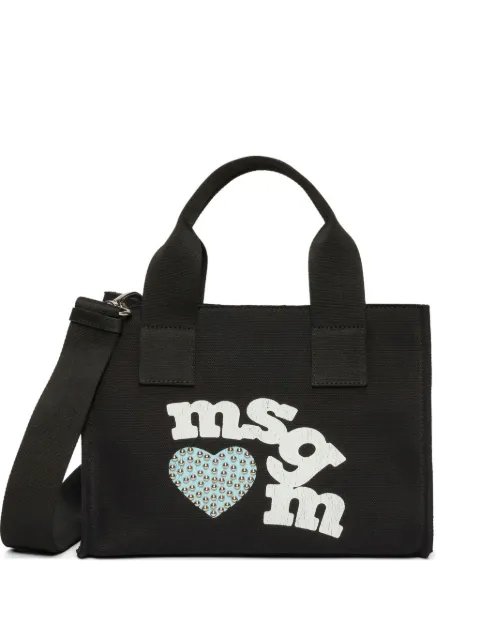 MSGM tote con corazón estampado