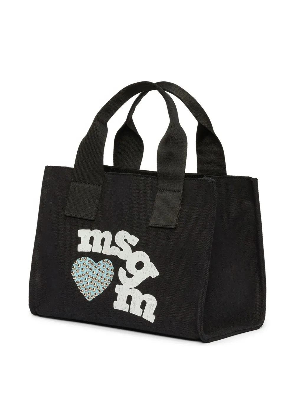 MSGM Shopper met hartprint Zwart