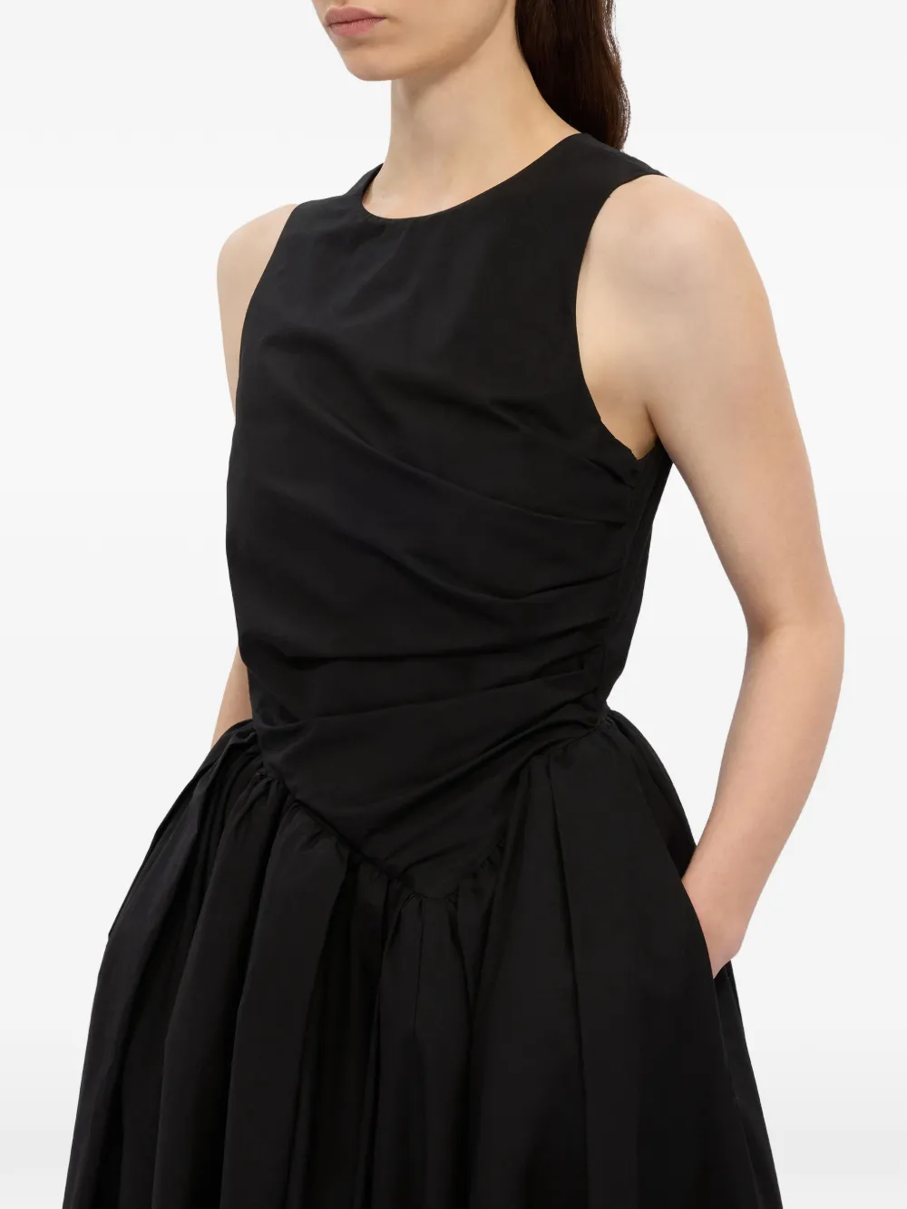 MSGM Asymmetrische jurk Zwart
