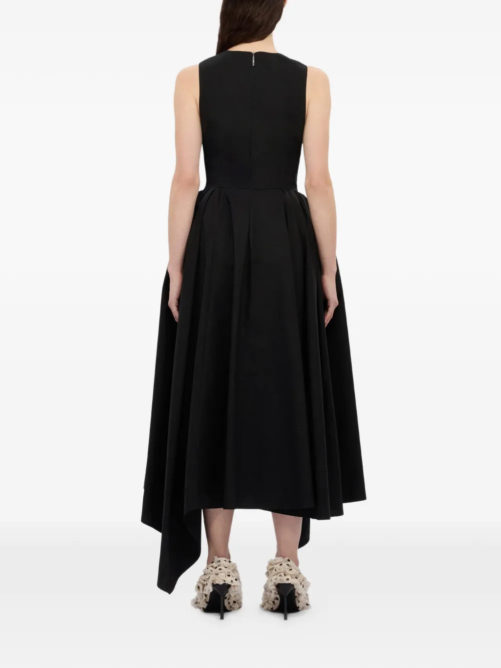 MSGM Asymmetrische jurk Zwart