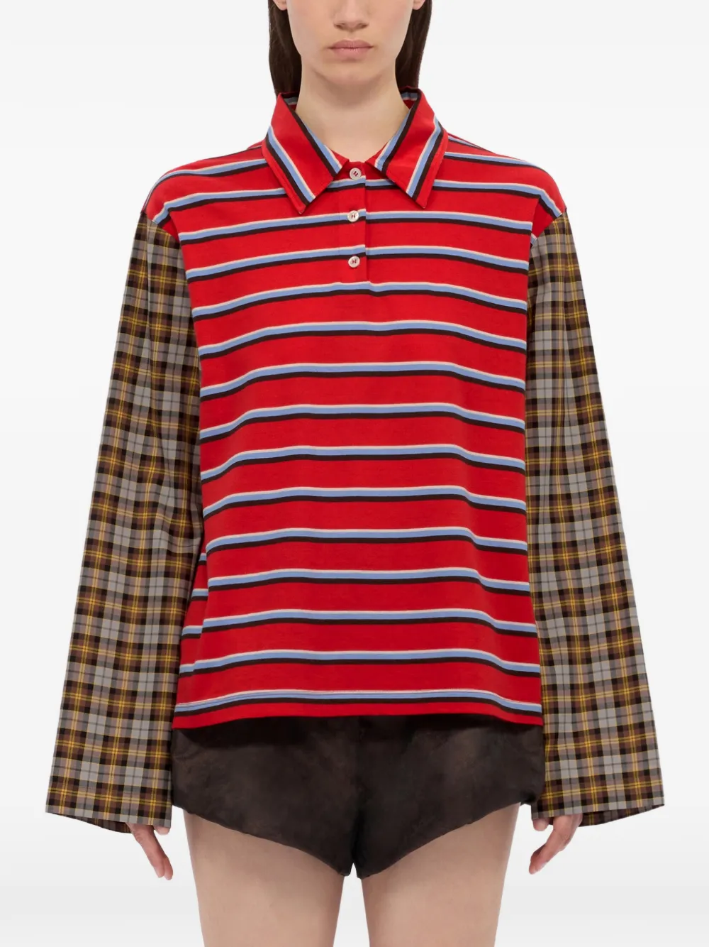 MSGM Gestreept poloshirt Rood