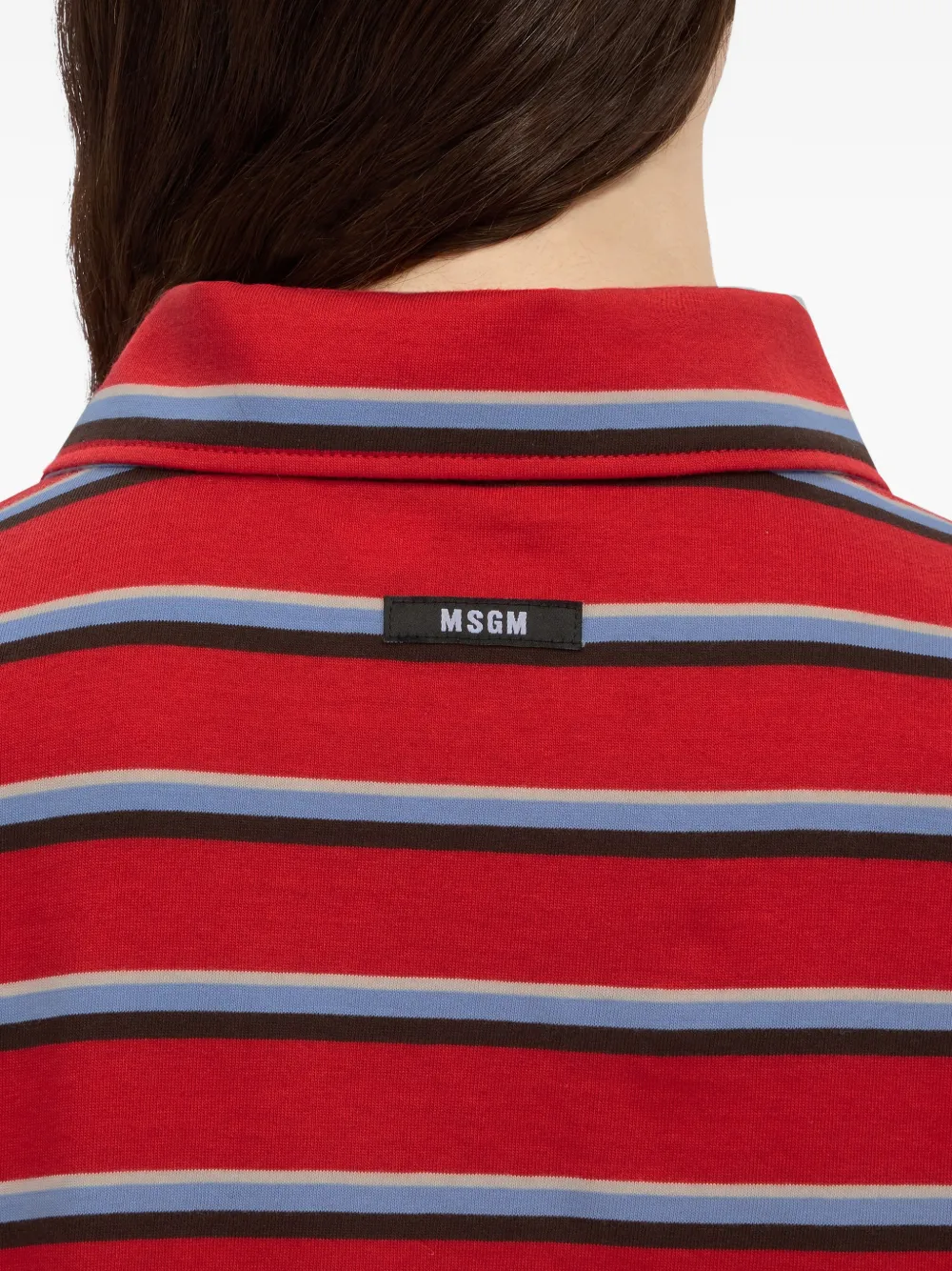 MSGM Gestreept poloshirt Rood
