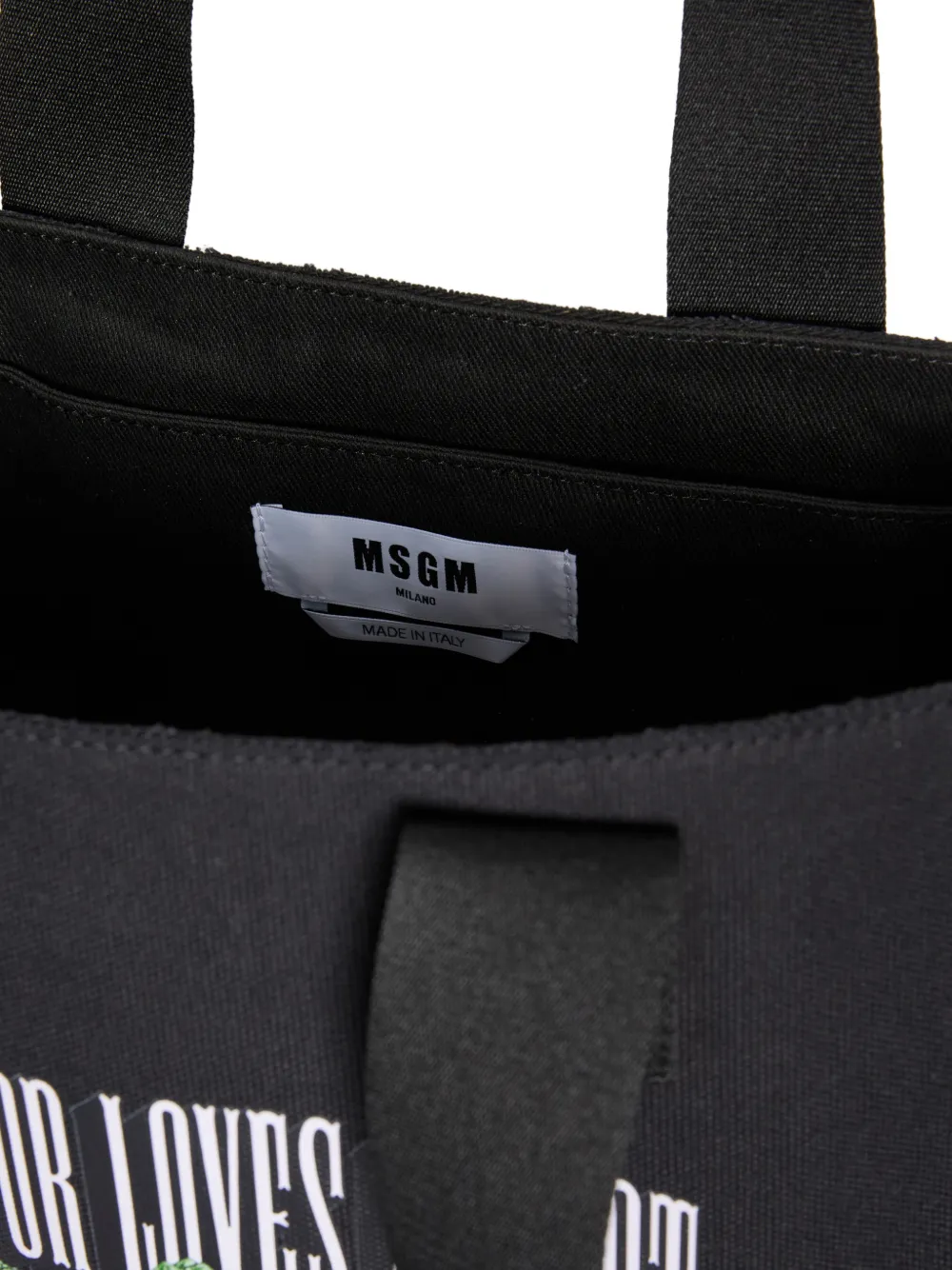 MSGM Shopper met bloemenprint Zwart