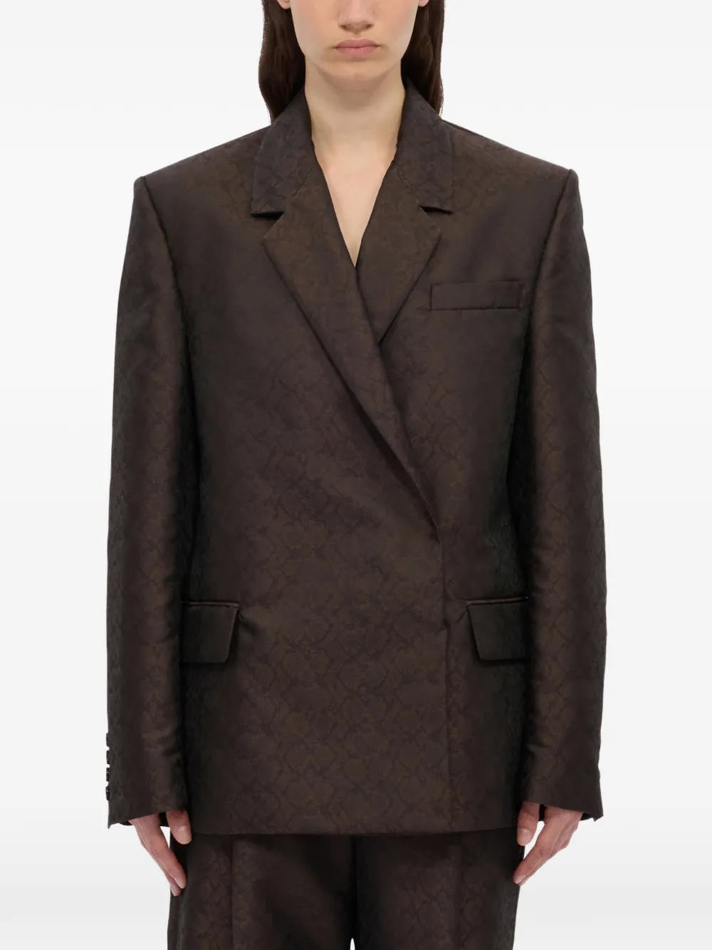 MSGM Blazer met dubbele rij knopen Bruin