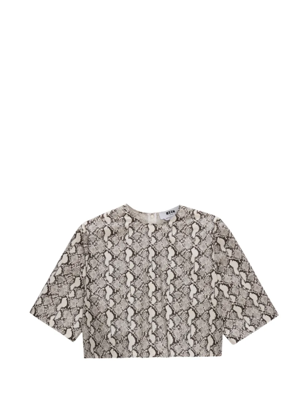 MSGM printed short-sleeved T-shirt - Grau