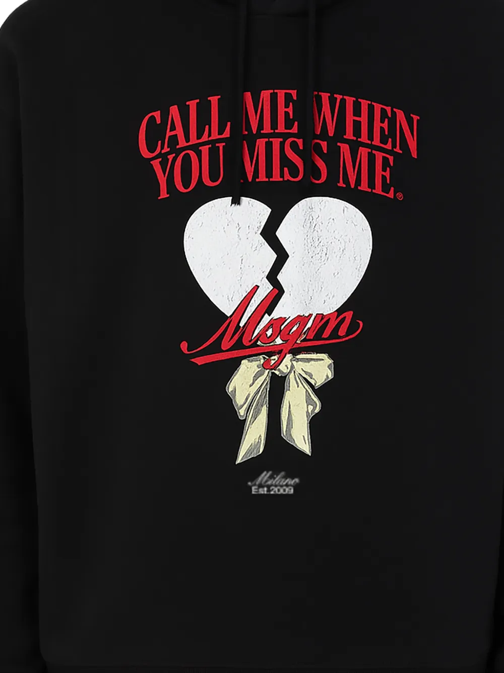 MSGM Hoodie met print Zwart