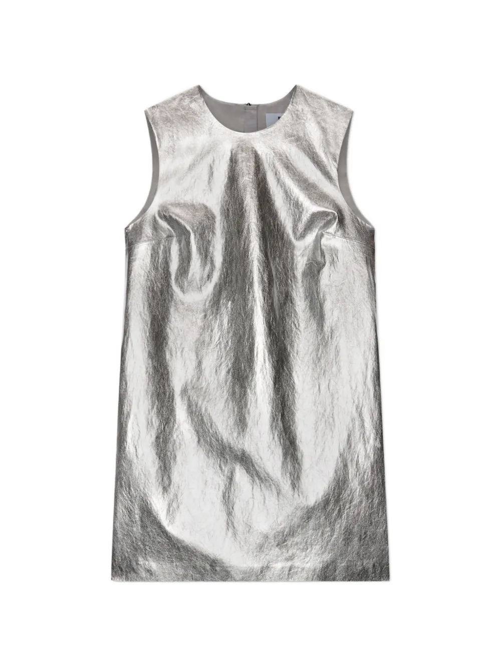 MSGM Abito corto smanicato girocollo - Argento