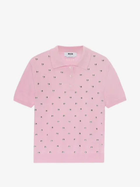 MSGM studded polo shirt