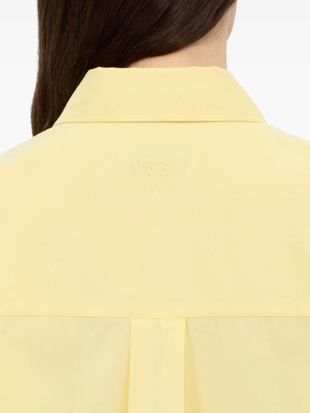 MSGM Asymmetrisch blouse met lange mouwen Geel