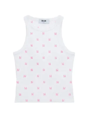 Ashley Williams slogan-print Ribbed Tank Top | White | FARFETCH AO
