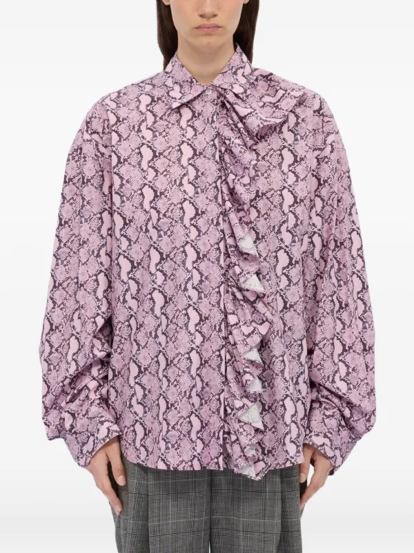 pink snake skin shirt