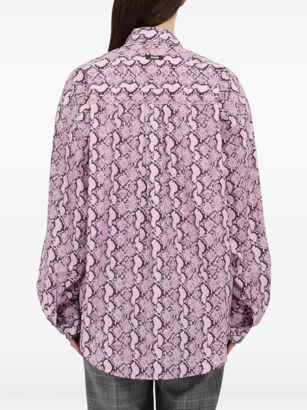 Ruffled Snake Print Shirt