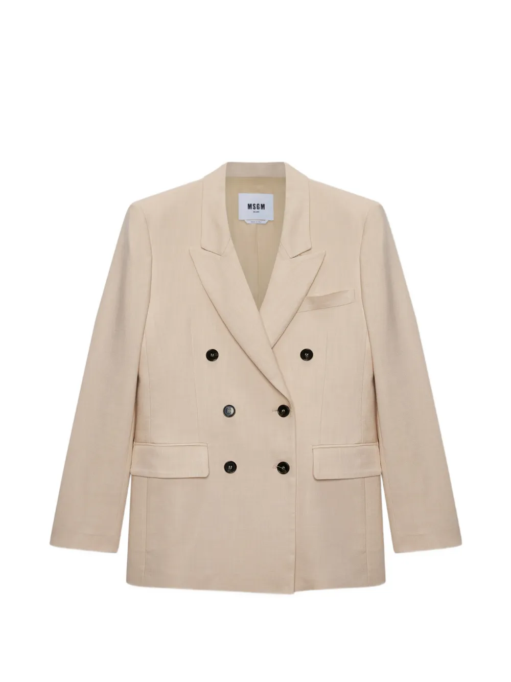 MSGM Doppelreihiger Blazer - Nude