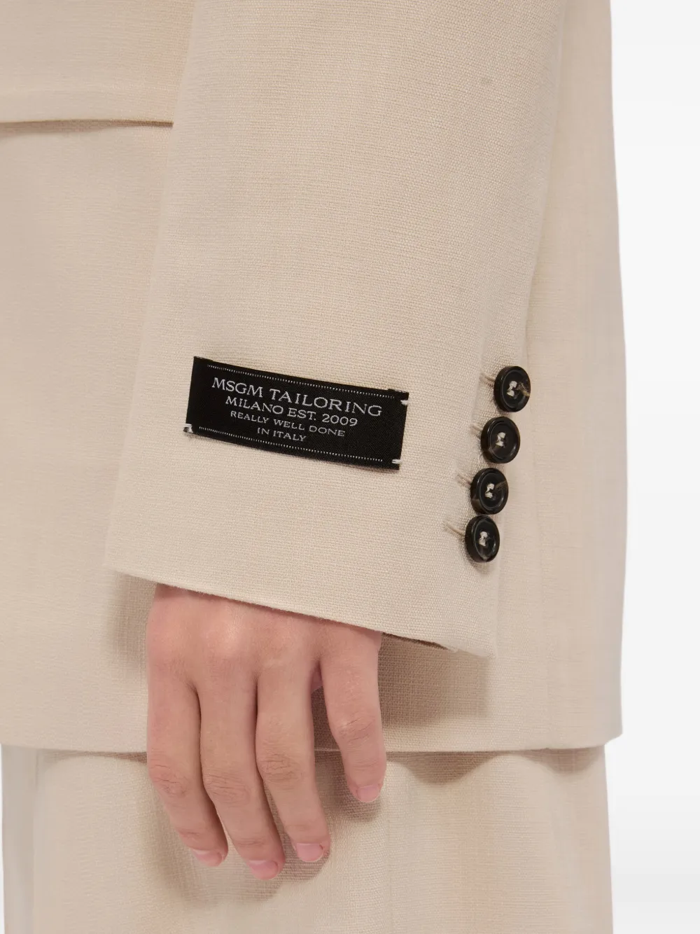 MSGM Blazer met dubbele rij knopen Beige