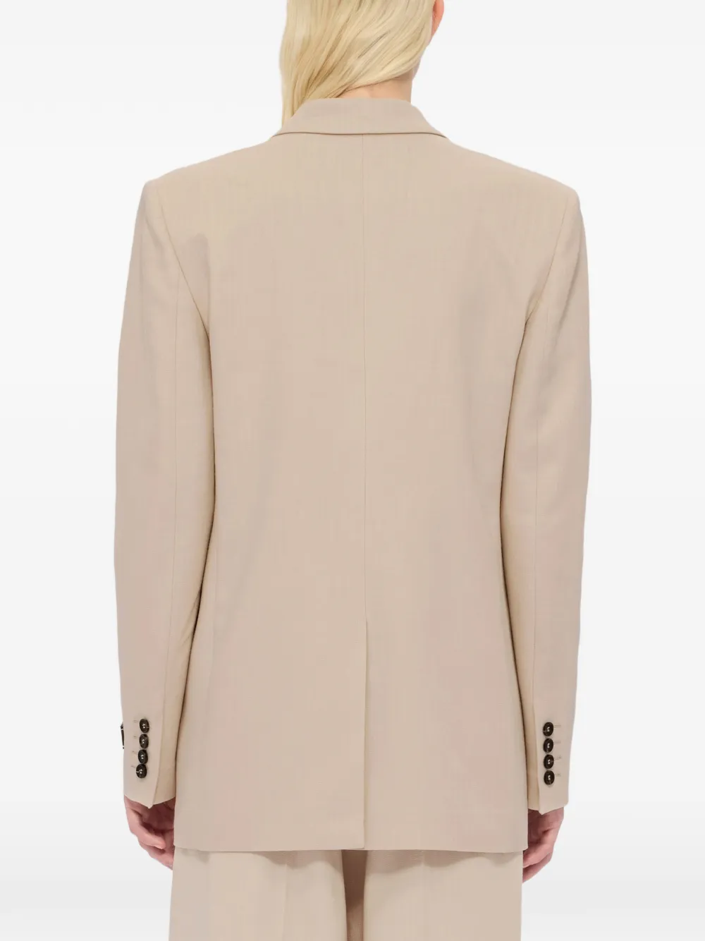 MSGM Blazer met dubbele rij knopen Beige