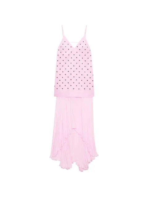 MSGM studded pleated asymmetric dress