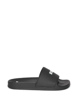 Balenciaga バレンシアガ ロゴ フラットサンダル - FARFETCH