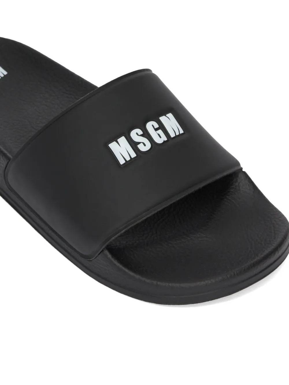 MSGM Slippers met logo Zwart