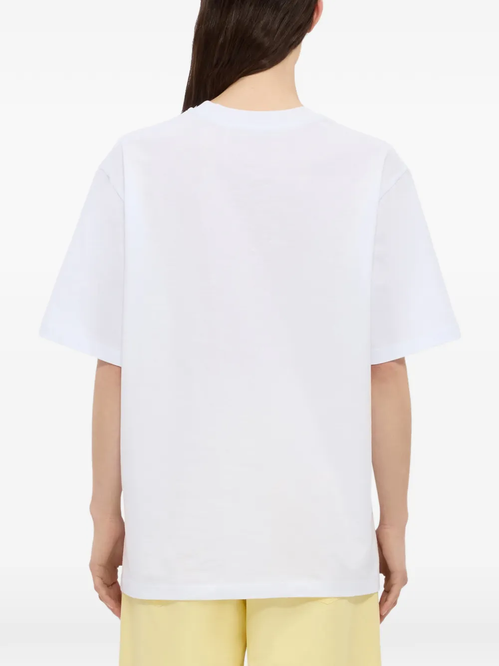 MSGM Broken T-shirt met grafische hartprint Wit
