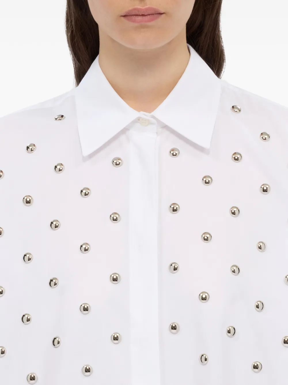 MSGM Blouse verfraaid met studs Wit