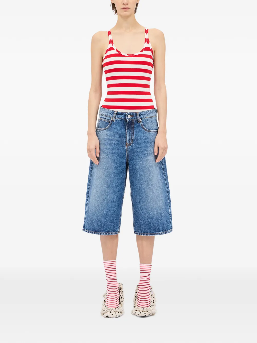 MSGM Denim shorts met zak Blauw