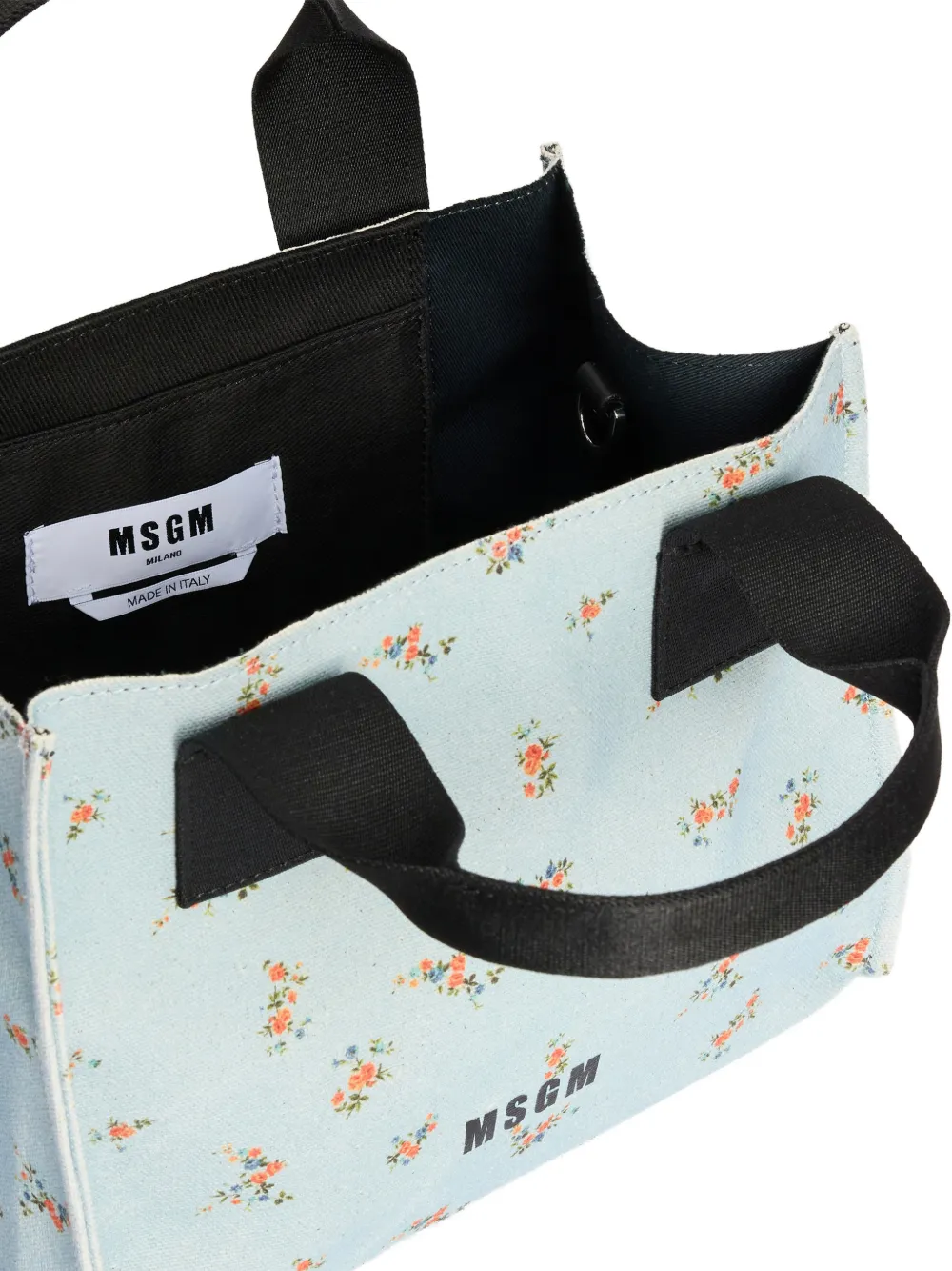 MSGM Shopper met bloemenprint Blauw
