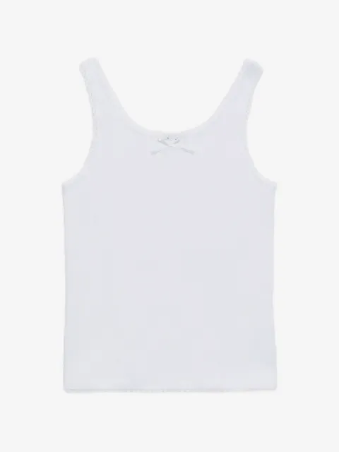 MSGM lace-trim bow top