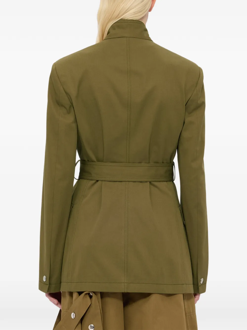 MSGM Jack met ceintuur en knopen Groen