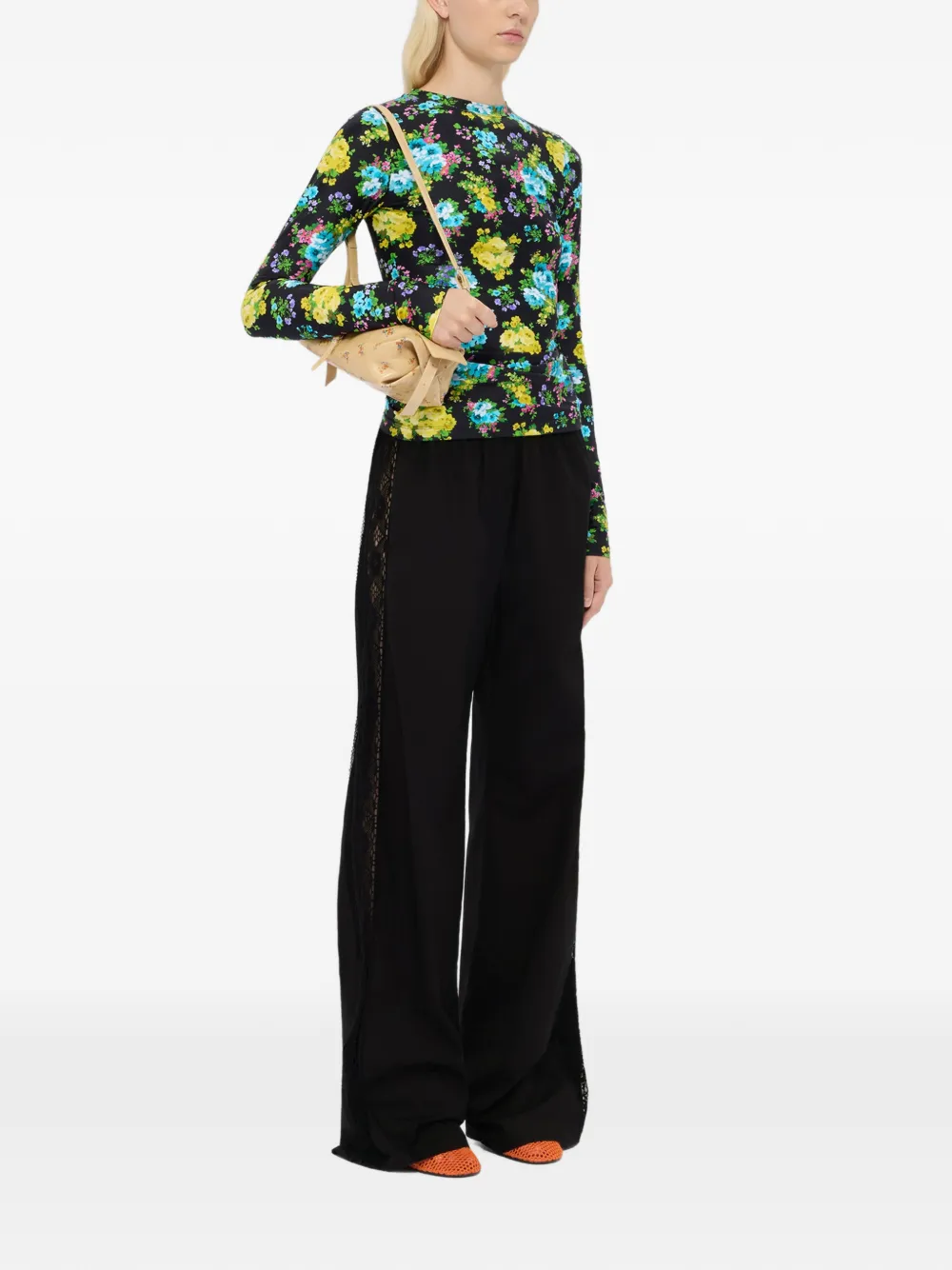 Lace Panel Trousers