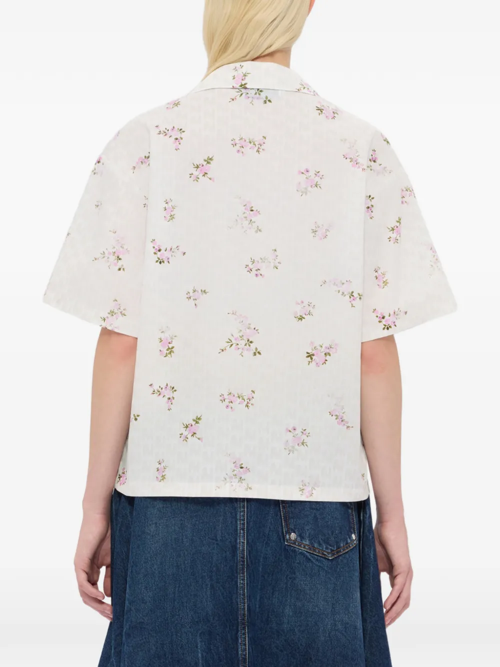MSGM Shirt met bloemenprint Wit