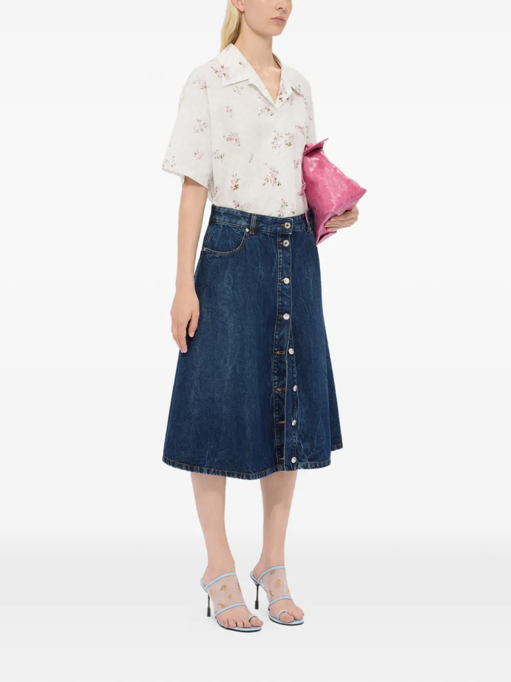 MSGM Shirt met bloemenprint Wit