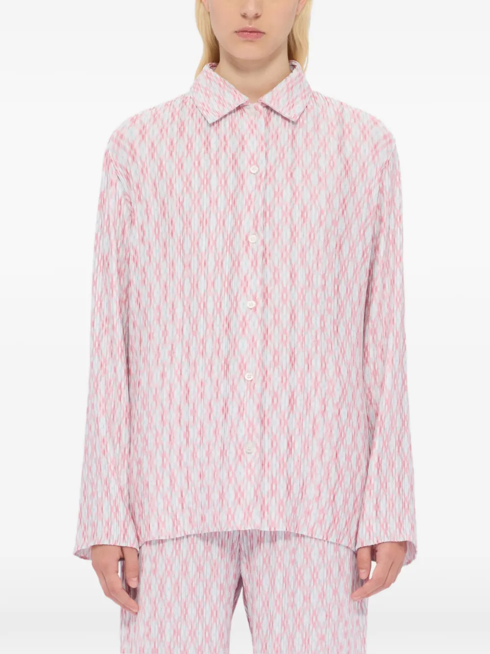  Msgm Camicia Plissettata - Rosa 