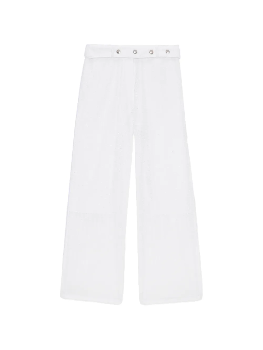 MSGM eyelet-embellishment trousers - Bianco