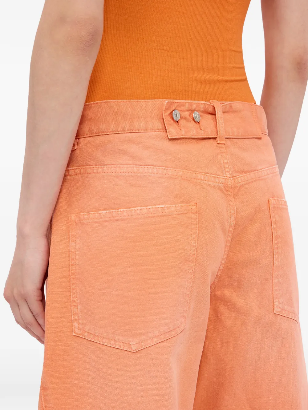 MSGM Cropped cargo jeans Oranje